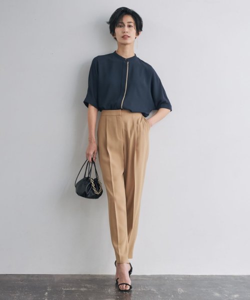 ICB（LARGE SIZE）(ICB（大きいサイズ）)/【WEB限定カラーあり】 Back Satin Amunzen バンドカラーブラウス/img03