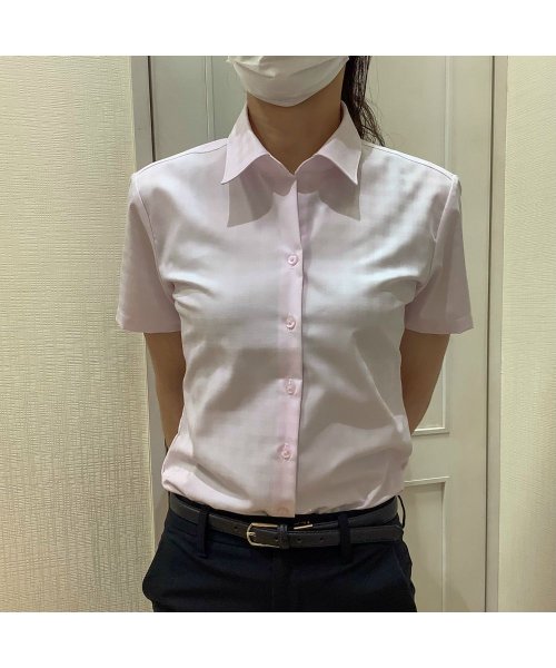 TOKYO SHIRTS(TOKYO SHIRTS)/形態安定 スキッパー衿 オーガニック綿100％ 半袖ビジネスワイシャツ/img01