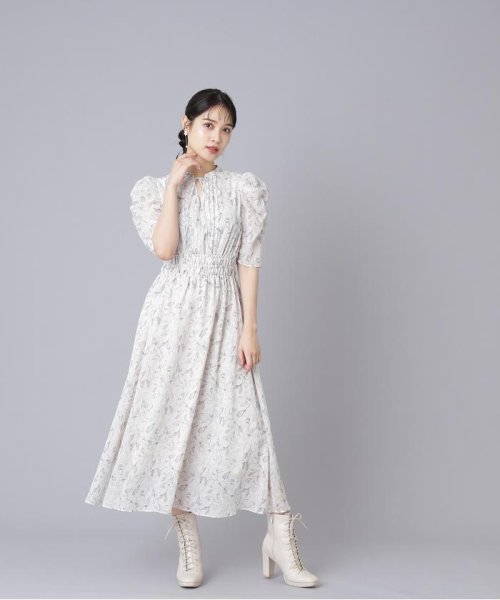 JILL by JILL STUART(ジル バイ ジル スチュアート)/シャーリングラインフラワープリント WEB限定カラー：ボルドー/img20