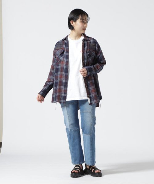 AVIREX(AVIREX)/《REBUILD COLLECTION》INDIGO CHECK SHIRT/ インディゴチェックシャツ/img08