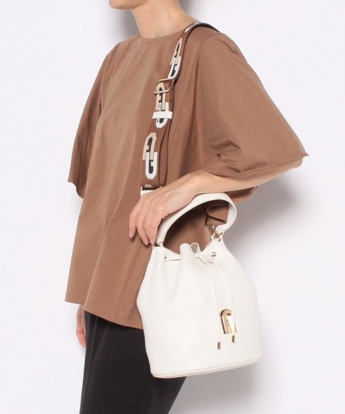 セール Furla フルラ Furla Baia Sleek 2way レディース ショルダーバッグ バケットバッグ 巾着 ホワイト フルラ Furla Magaseek