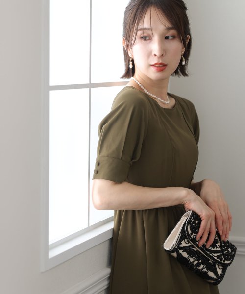 PourVous(プールヴー)/パイピングワンピース 結婚式 パーティードレス/img13