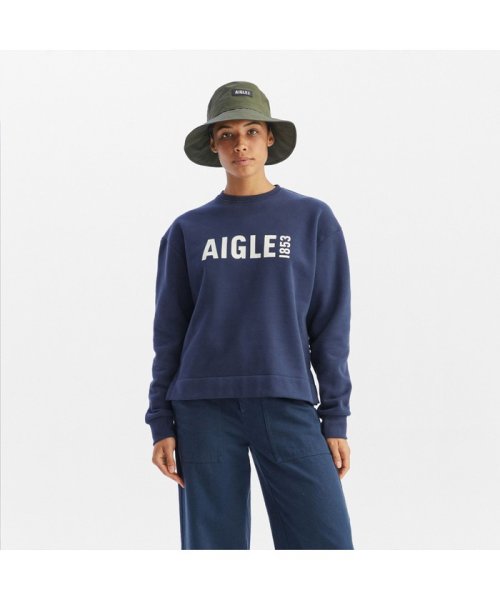 AIGLE(エーグル)/ロゴクルーネックスウェットシャツ/img01