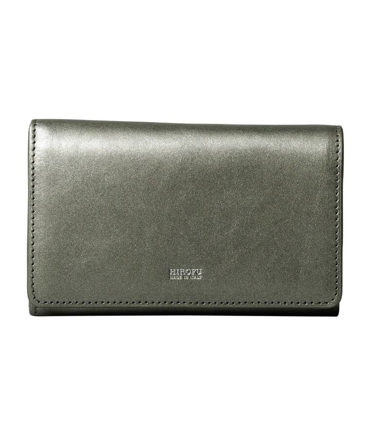 【ジョルナータ】二つ折り財布 レザー ウォレット 本革 メタリックカラー