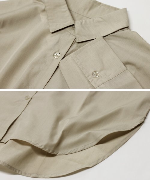 Fizz(フィズ)/胸ポケット付きシャツトップス オーバーサイズ　ゆったり/img15