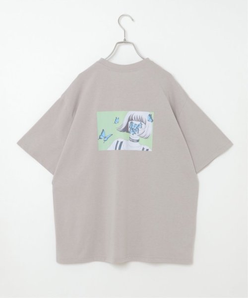 VENCE　EXCHANGE(ヴァンス　エクスチェンジ)/KisaバタフライイラストバックプリントTシャツ/img15