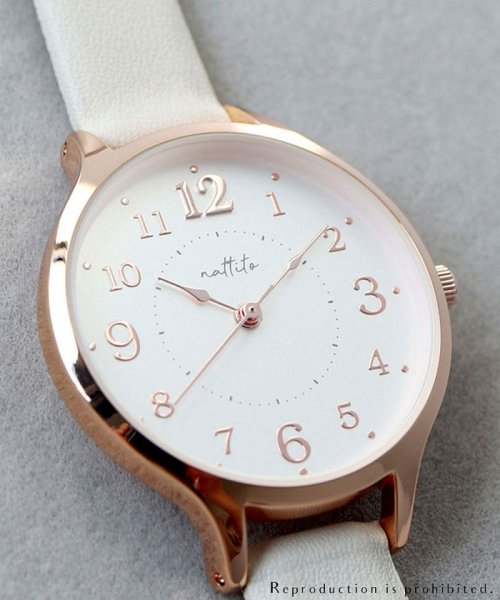 nattito(ナティート)/【メーカー直営店】腕時計 レディース リュース 薄くて 軽い 見やすい シンプル スリム フィールドワーク ASS156/img03
