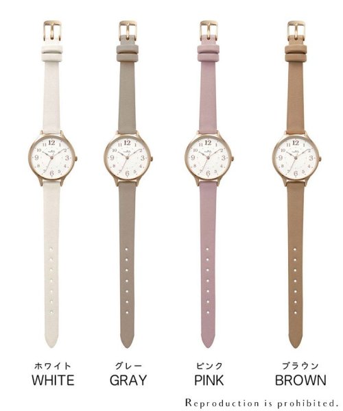 nattito(ナティート)/【メーカー直営店】腕時計 レディース リュース 薄くて 軽い 見やすい シンプル スリム フィールドワーク ASS156/img05