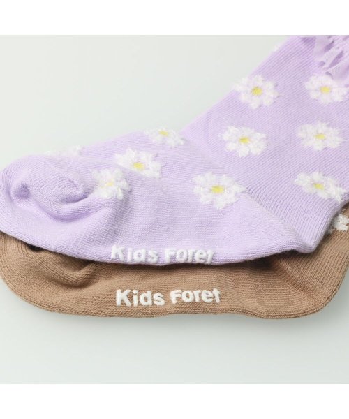 Kids Foret(キッズフォーレ)/【子供服】 Kids Foret (キッズフォーレ) チュールお花クルーソックス・靴下 14cm～20cm B57303/img03