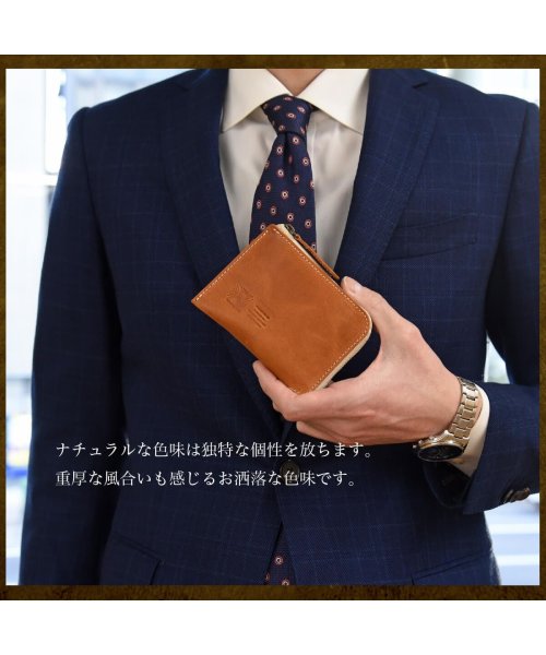 JAPAN FACTORY(ジャパンファクトリー)/L字コインケース 国産 ホースレザー 馬革 ミニ 財布 メンズ レディース/img16