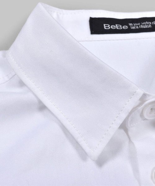 BeBe(ベベ)/コットン オックス ロゴ 刺繍 シャツ  (90~150cm)/img14