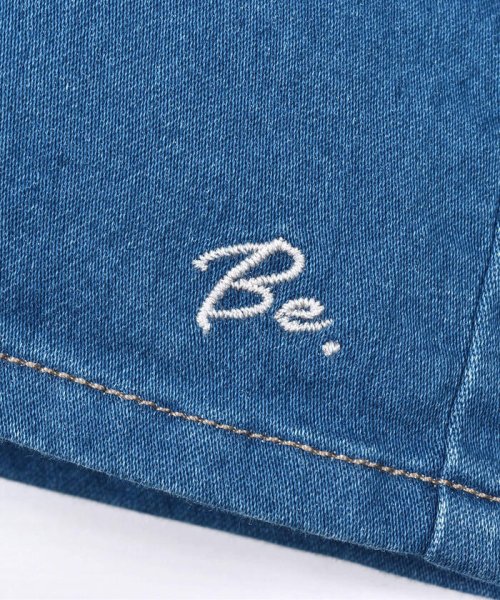 BeBe(ベベ)/ジョグデニム 裾 タック ショートパンツ (90~150cm)/img08