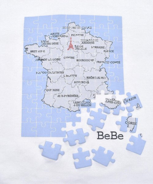 BeBe(ベベ)/フランス マップ ジグソーパズル プリント Tシャツ (80~140cm)/img13