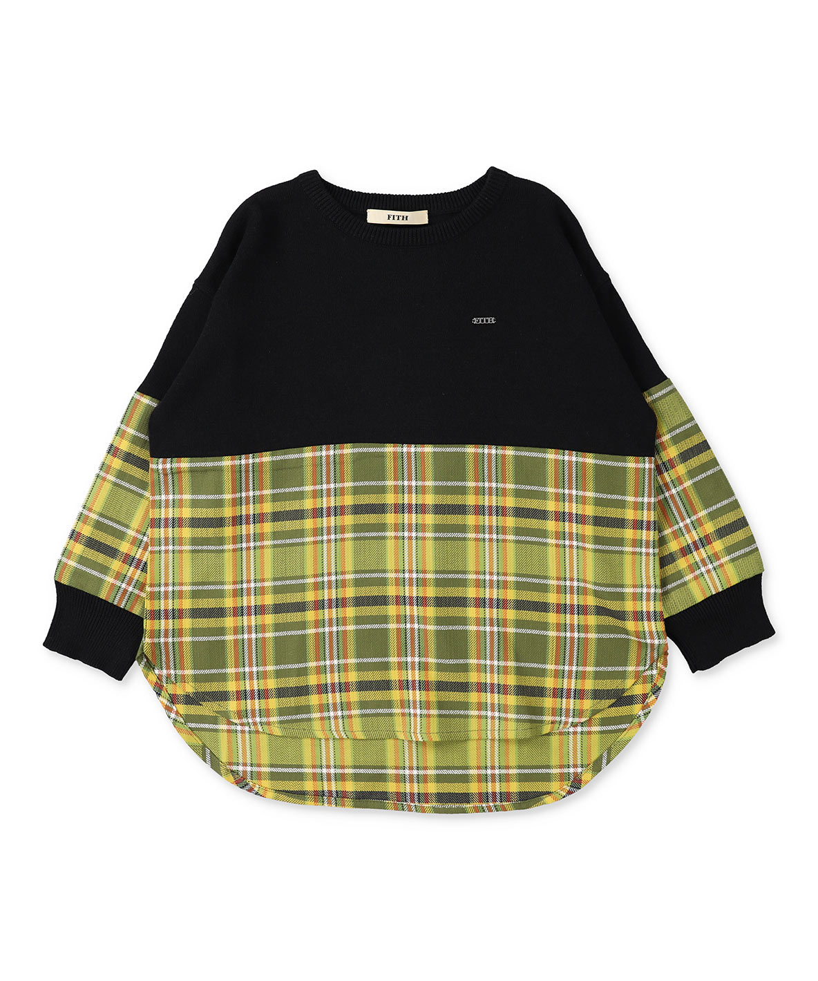セール】コットンニット 切り替え 長袖 Tシャツ(504863913) | フィス