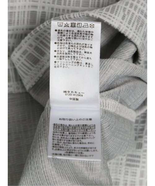 semanticdesign(セマンティックデザイン)/ふくれジャガード かすれチェック Vネック長袖Tシャツ/img10