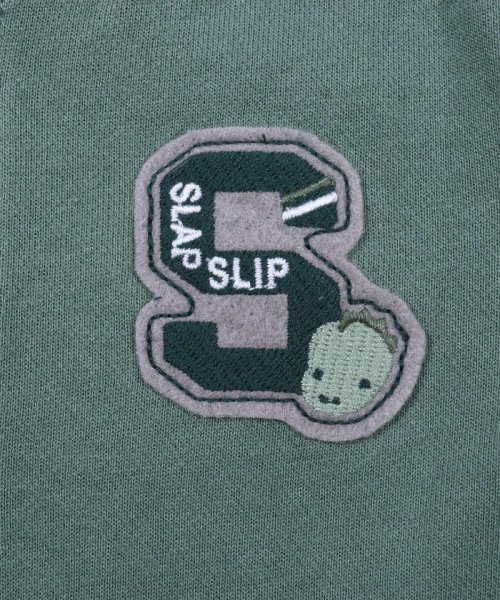 SLAP SLIP BABY(スラップスリップベビー)/【 お揃い 】 恐竜 刺繍 ワッペン スタジャン 風 ロンパース ベビー (70/img05