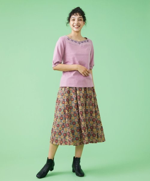 Jocomomola(ホコモモラ)/Trebol 刺繍スカート/img08