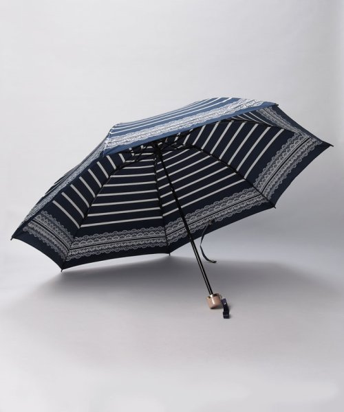 LANVIN en Bleu(umbrella)(ランバンオンブルー（傘）)/折りたたみ傘　サテンボーダー/img01