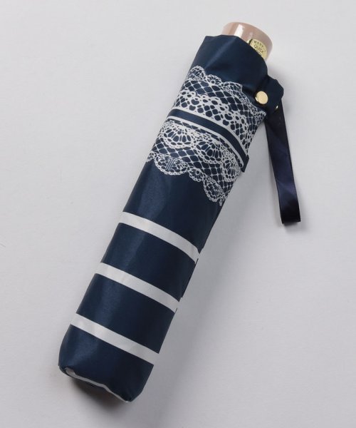 LANVIN en Bleu(umbrella)(ランバンオンブルー（傘）)/折りたたみ傘　サテンボーダー/img02
