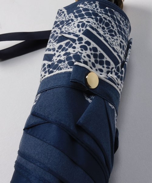 LANVIN en Bleu(umbrella)(ランバンオンブルー（傘）)/折りたたみ傘　サテンボーダー/img03