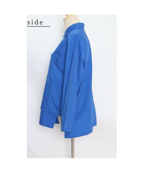 Sawa a la mode(サワアラモード)/アシンメトリーが揺らめくブルーのシャツ/img20