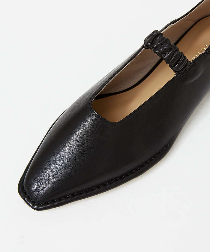 ステッチダウンキャザーベルトバブーシュフラット(504793505)｜阪急