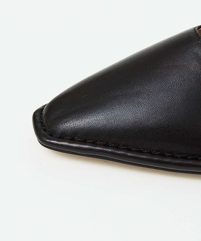 ステッチダウンキャザーベルトバブーシュフラット(504793505)｜阪急