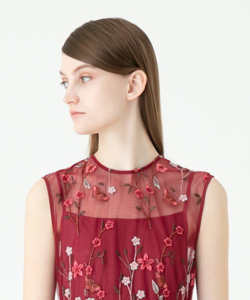 Loulou Willoughby チュール刺繍ロングワンピース アルアバイル Allureville Magaseek