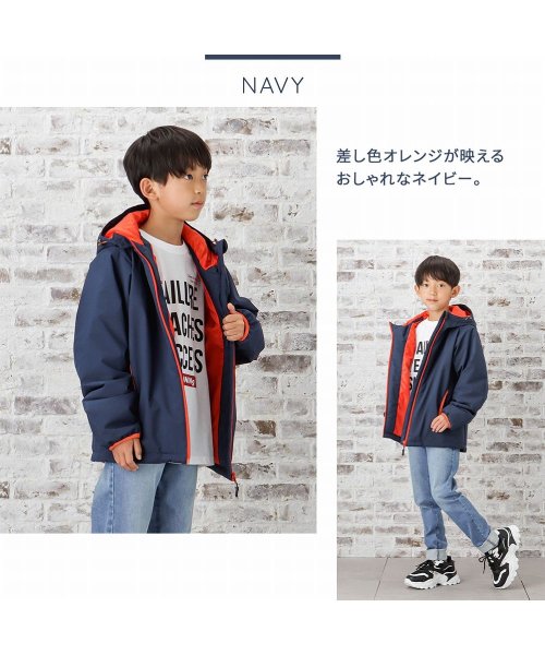 MAC HOUSE(kid's)(マックハウス（キッズ）)/NAVY ネイビー オールウェザー中綿パーカー 3442745K/img09