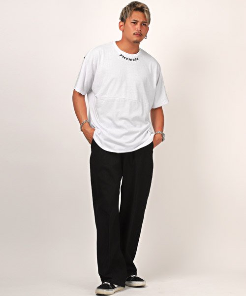 LUXSTYLE(ラグスタイル)/バックロゴ半袖BIGTシャツ×無地ロンTアンサンブル/Tシャツ 半袖 長袖 メンズ アンサンブル レイヤード 2枚組 セット/img06