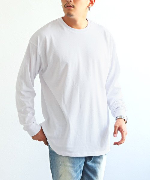 LUXSTYLE(ラグスタイル)/バックロゴ半袖BIGTシャツ×無地ロンTアンサンブル/Tシャツ 半袖 長袖 メンズ アンサンブル レイヤード 2枚組 セット/img13