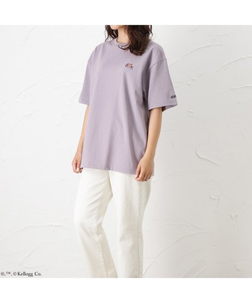 MAC HOUSE(women)(マックハウス（レディース）)/Kellogg’s ケロッグ 半袖Tシャツ ワンポイント刺繍トニー柄 13396305E/img01