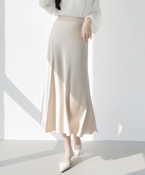 セール】マーメイドフレアスカート レディース ロングスカート 無地  