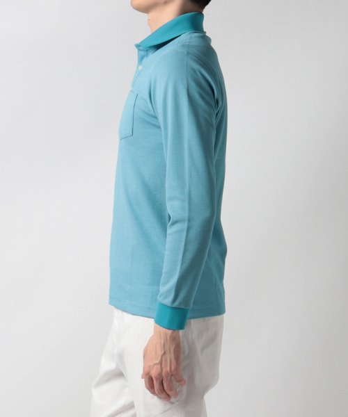 Munsingwear(マンシングウェア)/バーズアイドット鹿子ポケット付きポロ衿長袖シャツ【アウトレット】/img01