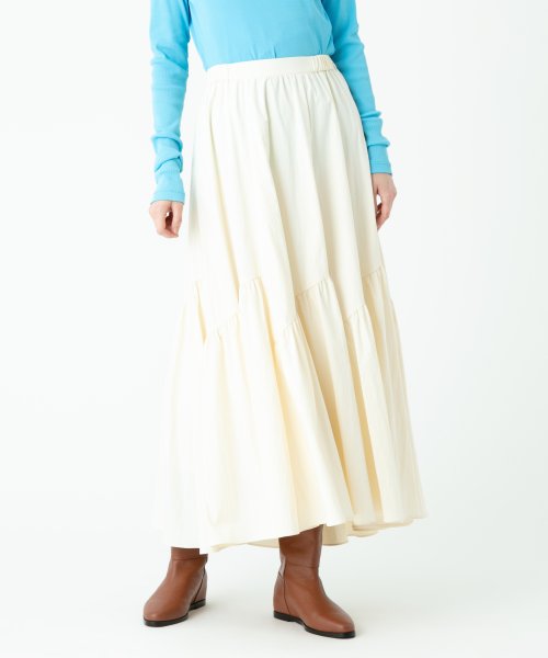 バイヤス切替ギャザースカート 