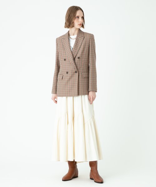 バイヤス切替ギャザースカート 