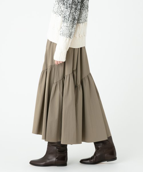 バイヤス切替ギャザースカート 