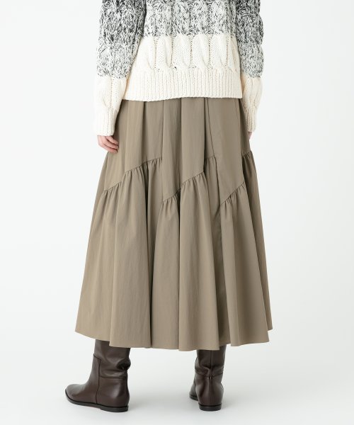 バイヤス切替ギャザースカート 