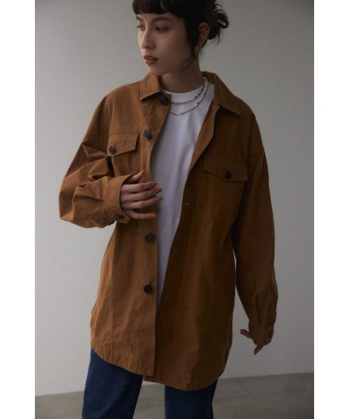 BLACK BY MOUSSY(ブラックバイマウジー)/loose military shirt jacket/img10