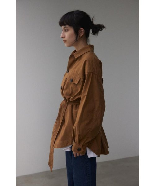 BLACK BY MOUSSY(ブラックバイマウジー)/loose military shirt jacket/img12