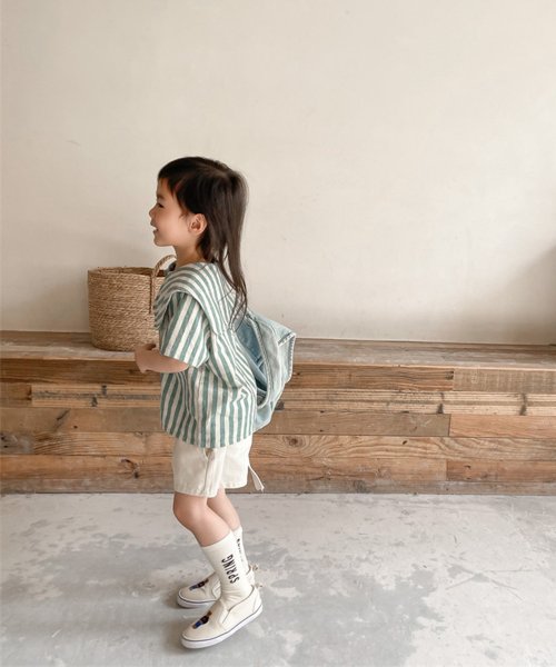 aimoha(aimoha（アイモハ）)/aimoha－KIDS－ 韓国子供服　ビッグカラーストライプ柄シャツ/img08