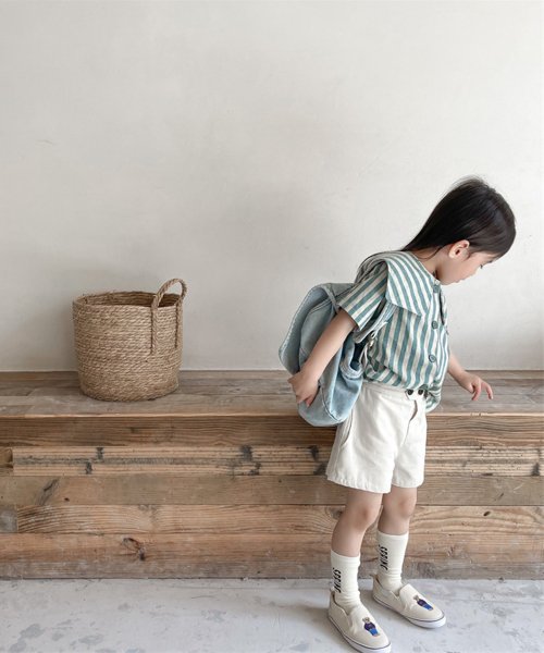 aimoha(aimoha（アイモハ）)/aimoha－KIDS－ 韓国子供服　ビッグカラーストライプ柄シャツ/img12