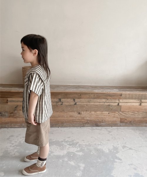 aimoha(aimoha（アイモハ）)/aimoha－KIDS－ 韓国子供服　ビッグカラーストライプ柄シャツ/img17
