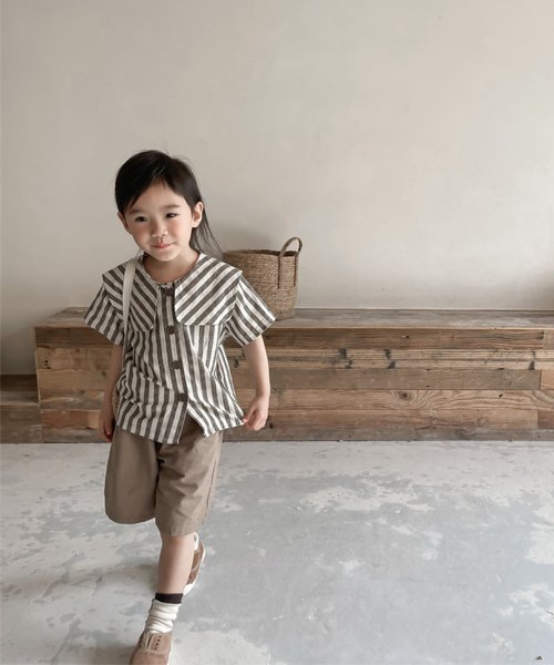aimoha(aimoha（アイモハ）)/aimoha－KIDS－ 韓国子供服　ビッグカラーストライプ柄シャツ/img18