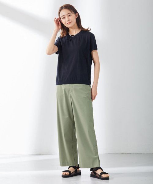 J.PRESS LADIES（LARGE SIZE）(J．プレス　レディス（大きいサイズ）)/【洗える】マイクロタイプライターストレッチ セミワイド パンツ/img10