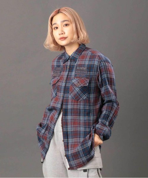 AVIREX(AVIREX)/《REBUILD COLLECTION》INDIGO CHECK SHIRT/ インディゴチェックシャツ/img18