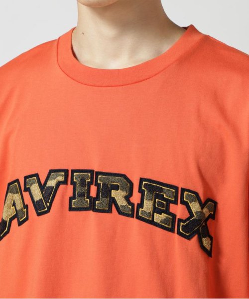 AVIREX(AVIREX)/《REBUILD COLLECTION》長袖 シェニール ロゴ Tシャツ / L/S CHENILLE LOGO T－SHIRT/img12