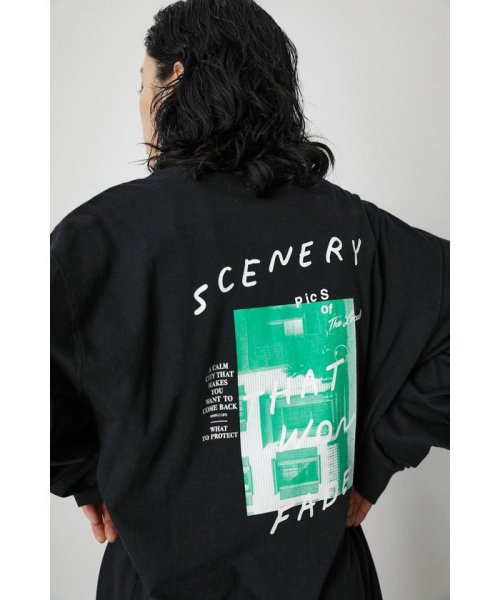 AZUL by moussy(アズールバイマウジー)/SCENERY BACK PHOTO TEE/img10