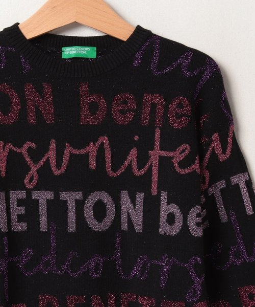 BENETTON (UNITED COLORS OF BENETTON GIRLS)(ユナイテッド　カラーズ　オブ　ベネトン　ガールズ)/キッズクルーネックロゴデザインニット・セーターG/img03