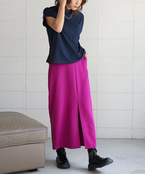 Bou Jeloud(ブージュルード)/【WEB限定】カラースリットIラインスカート/img12